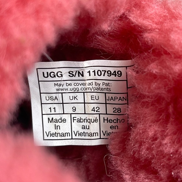 UGG Dakota 1107949 Shearling Moccasin Slipper Nantucket Coral Suede Women's 11 - Picture 9 of 11